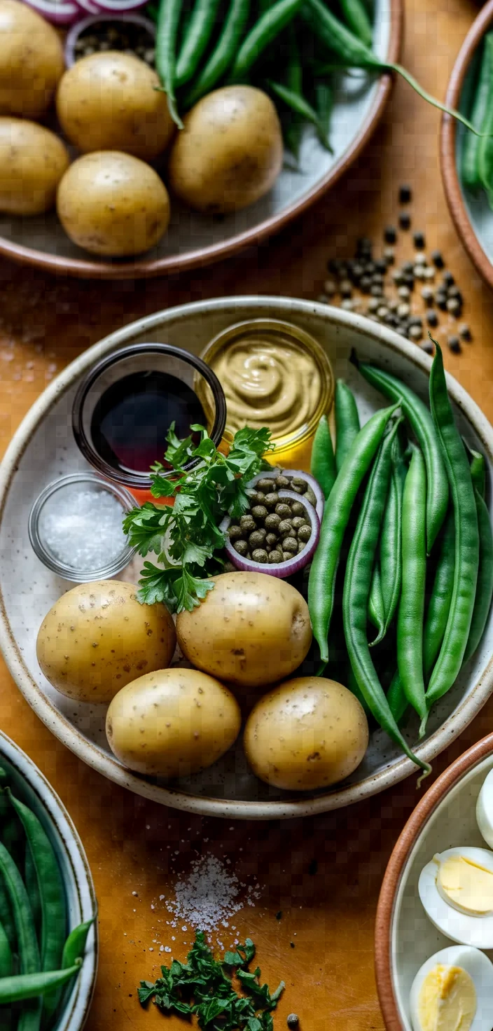 Ingredients photo for French Style Potato And Green Bean Salad Recipe