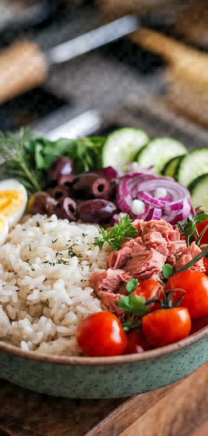 Ingredients photo for French Style Rice And Tuna Salad Recipe