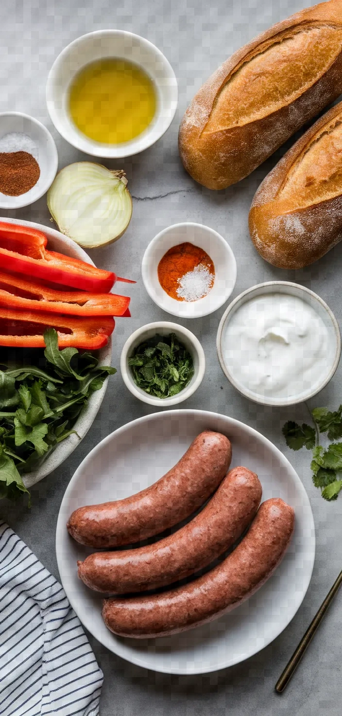 Ingredients photo for Merguez Sandwich Recipe