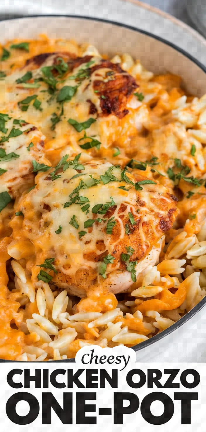One Pot Cheesy Chicken And Orzo Recipe