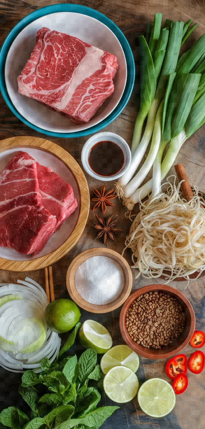Ingredients photo for Recette Le Pho Bo Vietnamien Recipe