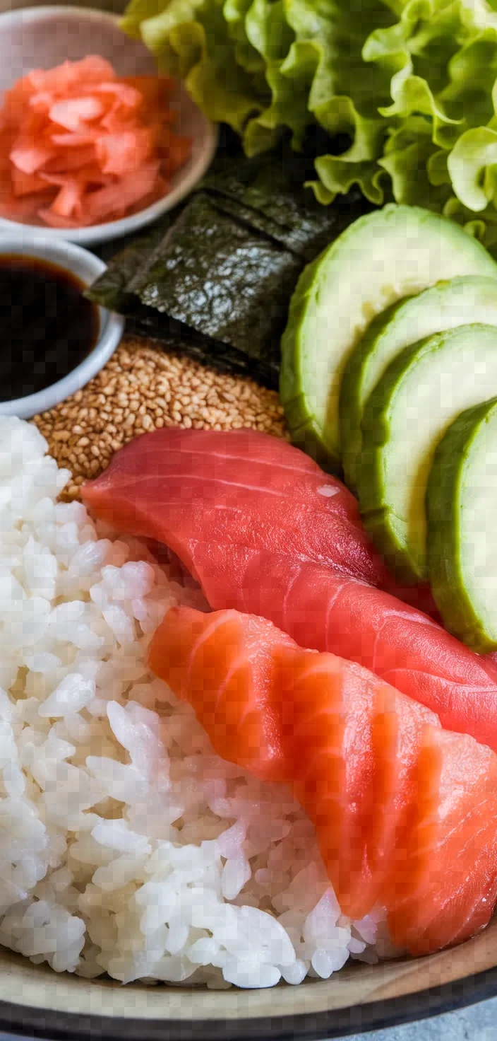 Ingredients photo for Recette Sushi Burger Recipe