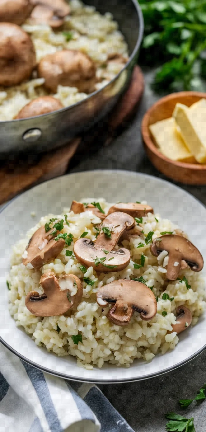 Ingredients photo for Risotto Aux Champignons Recipe