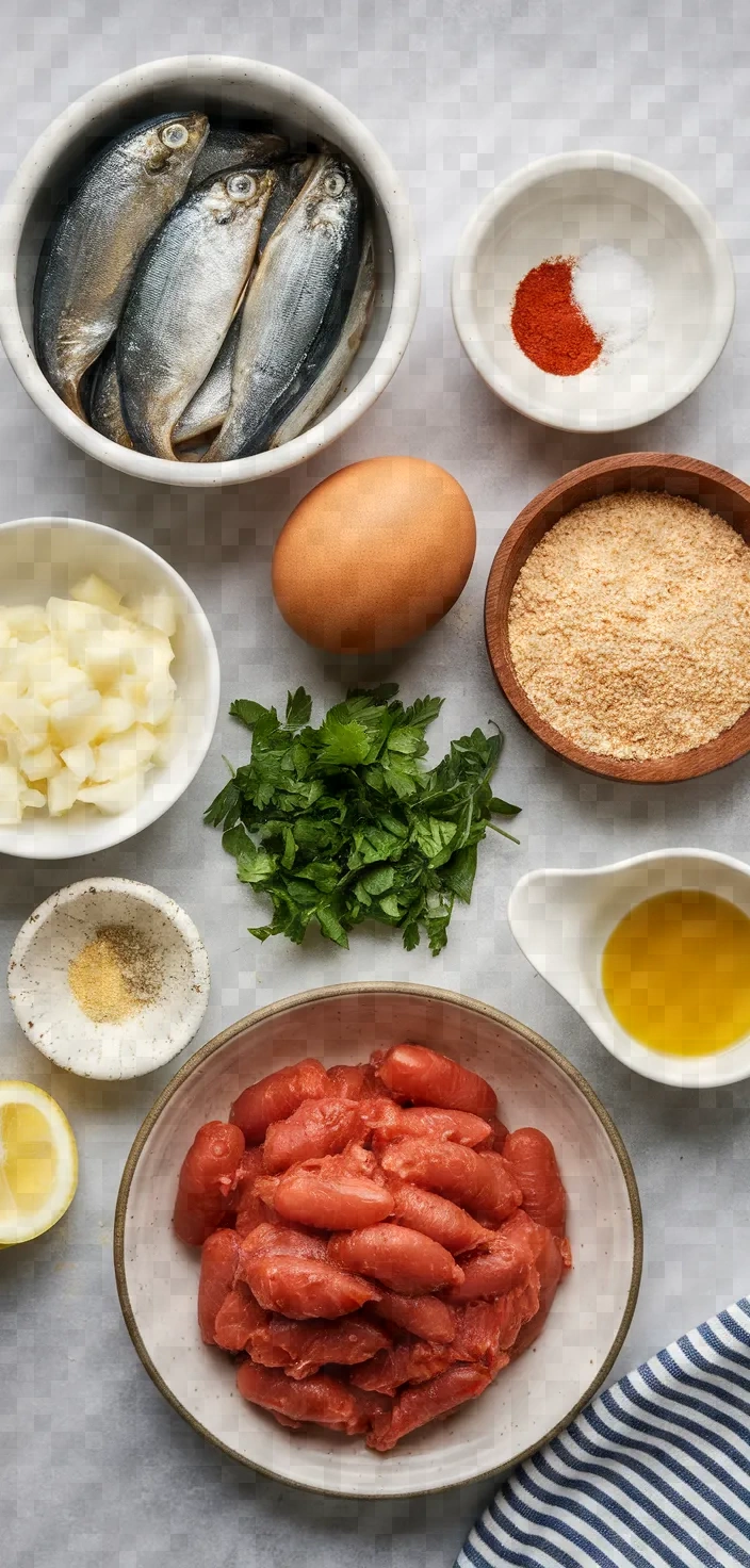 Ingredients photo for Sardine White Bean Cakes Croquettes De Sardine Recipe