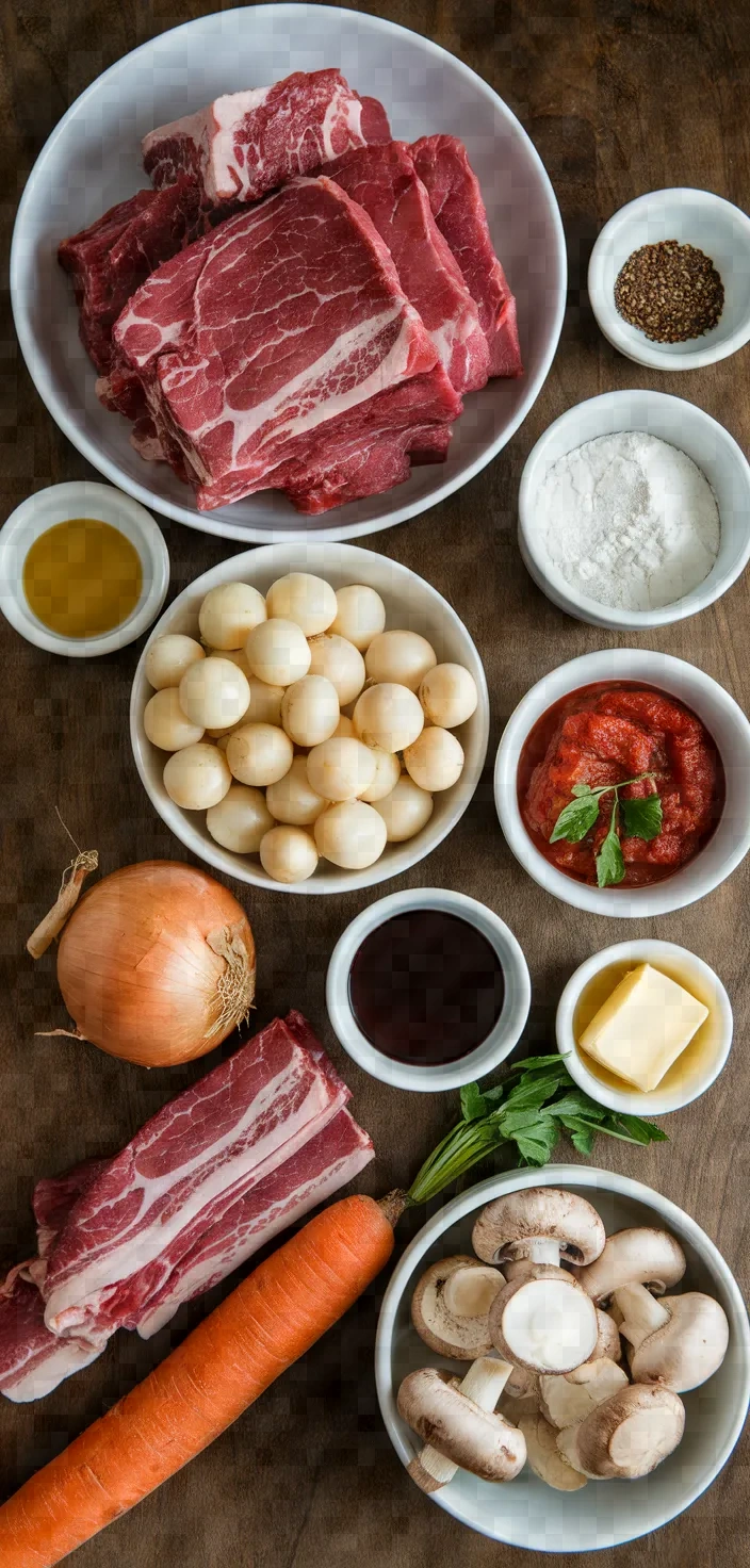 Ingredients photo for Boeuf Bourgignon Recipe