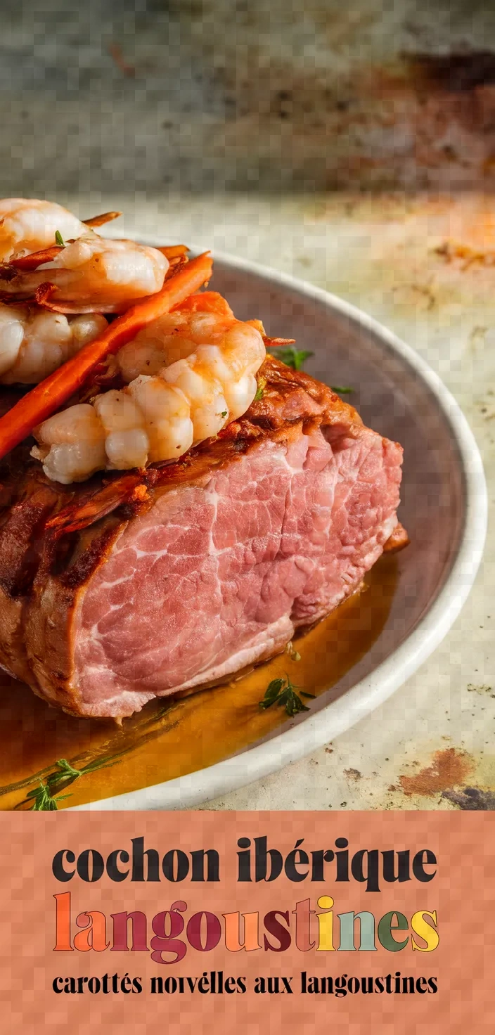 Carre De Cochon Iberique Carottes Nouvelles Aux Langoustines Recipe