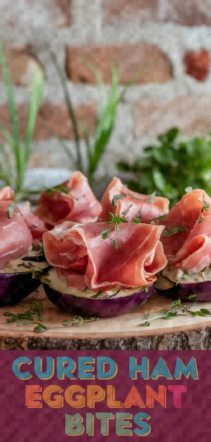 A photo of Bites Cured Ham Rolls With Eggplants Recipe