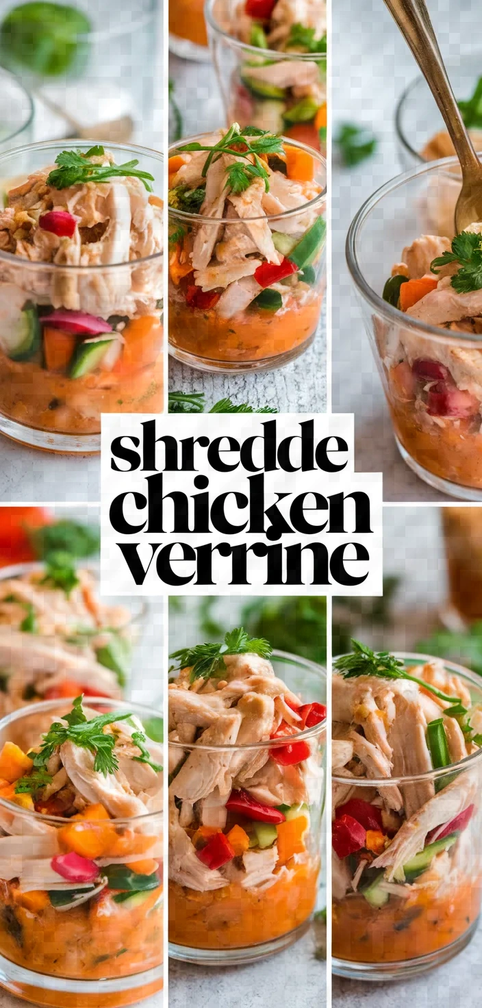 A photo of Shredded Chicken Verrine Recipe