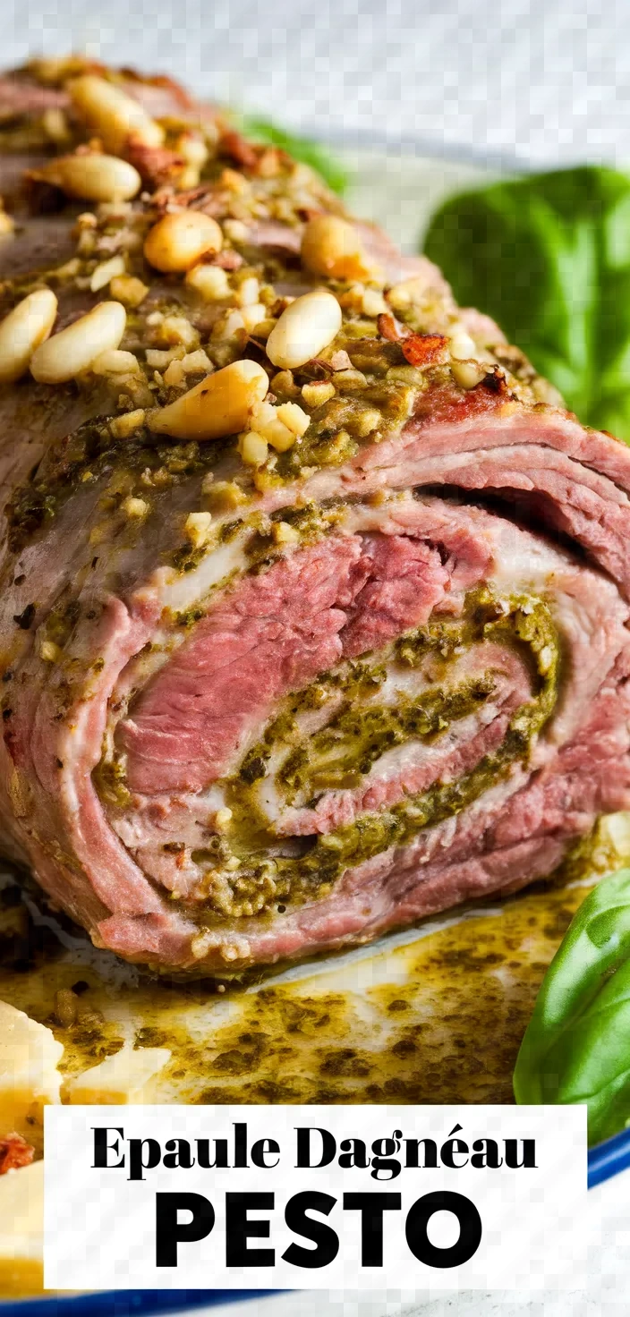 Epaule Dagneau Roulee Au Pesto Recipe