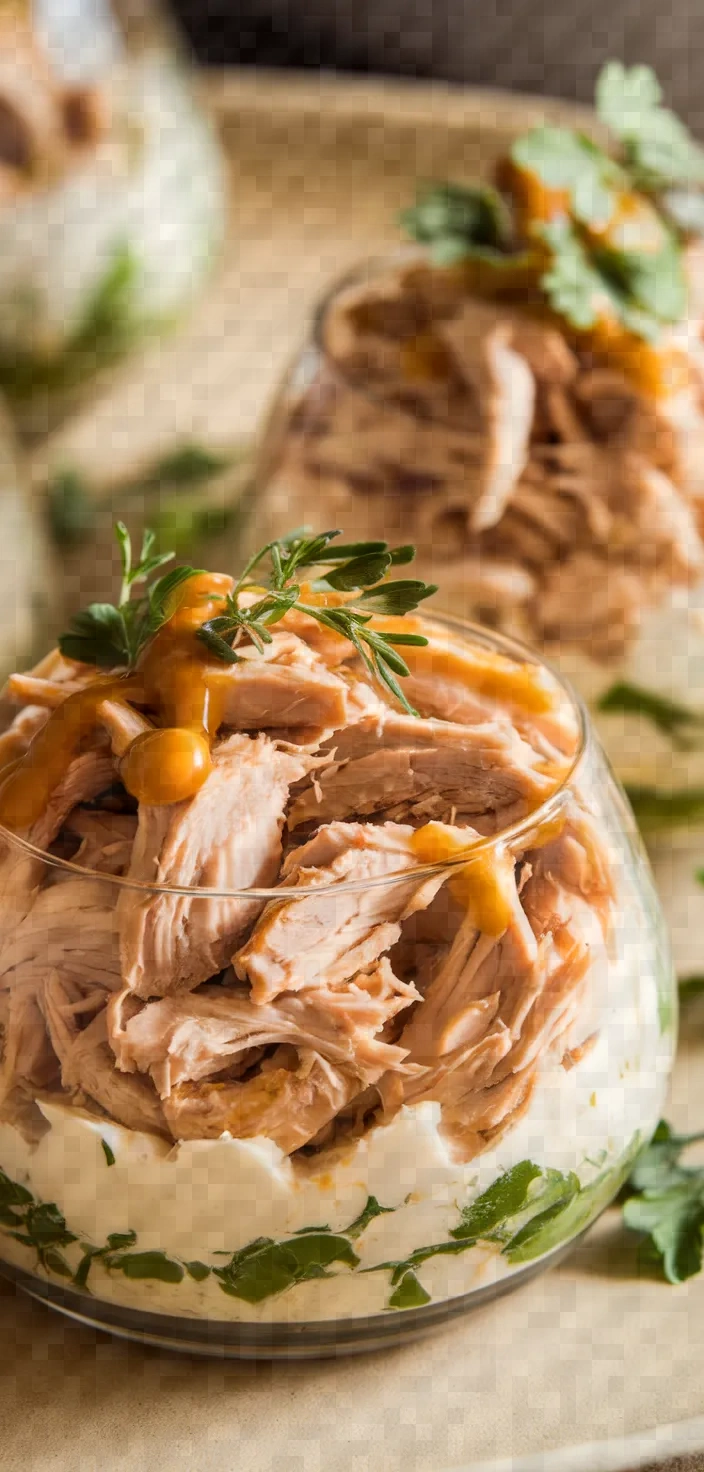 Shredded Chicken Verrine Recipe