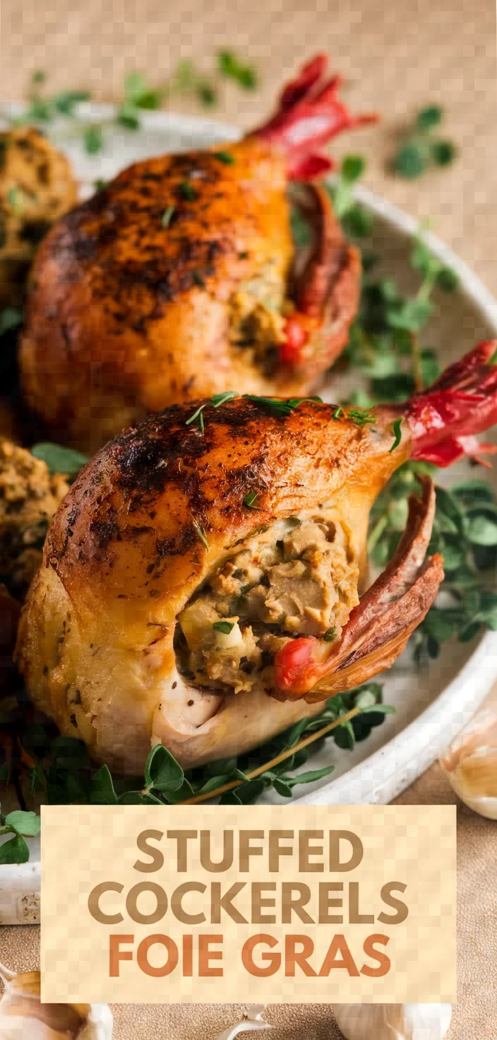 Stuffed Cockerels With Foie Gras Recipe