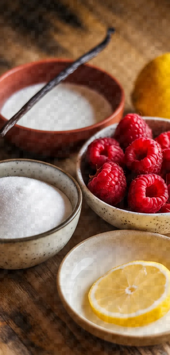 Ingredients photo for Verrine De Panna Cotta Aux Framboises Recipe