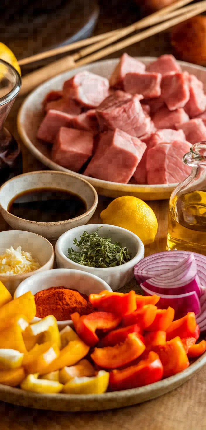 Ingredients photo for Brochettes De Porc Marinees Recipe