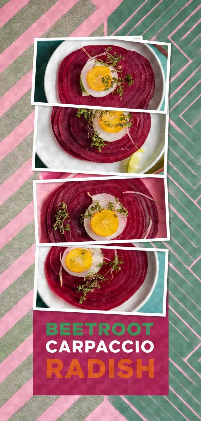 A photo of Beetroot Carpaccio Parmesan Radish Recipe