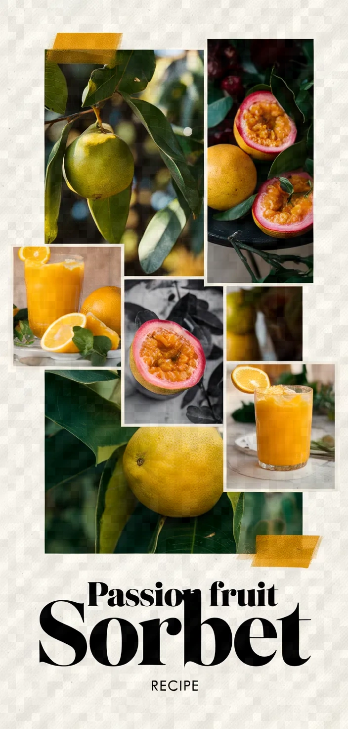A photo of Passion Fruit Sorbet Recipe