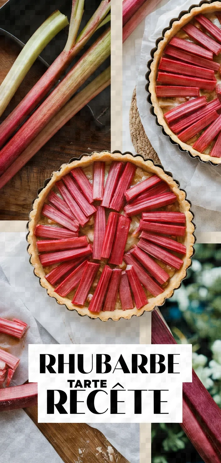 A photo of Recette De Tarte A La Rhubarbe Recipe