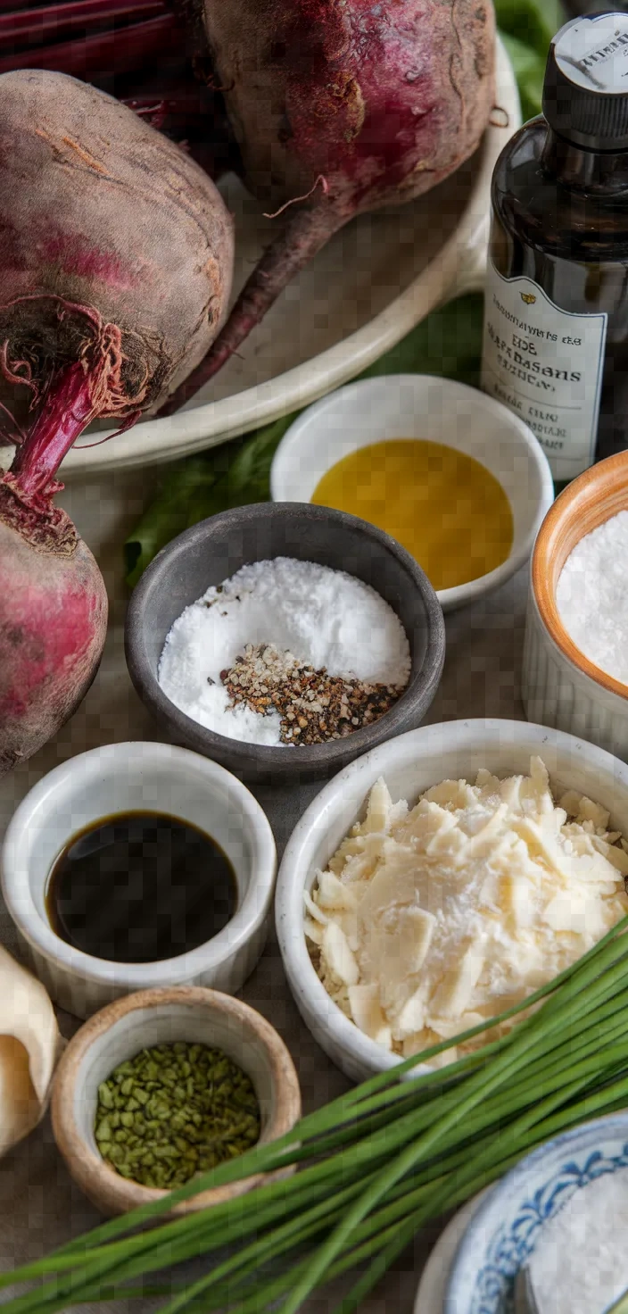 Ingredients photo for Verrine Beetroot Cream And Parmesan Chips Recipe