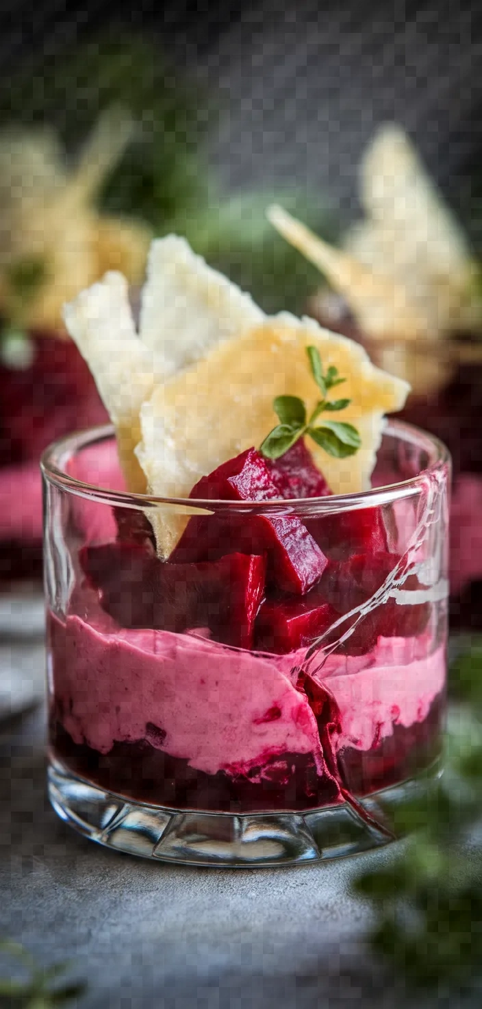 Photo of Verrine Beetroot Cream And Parmesan Chips Recipe