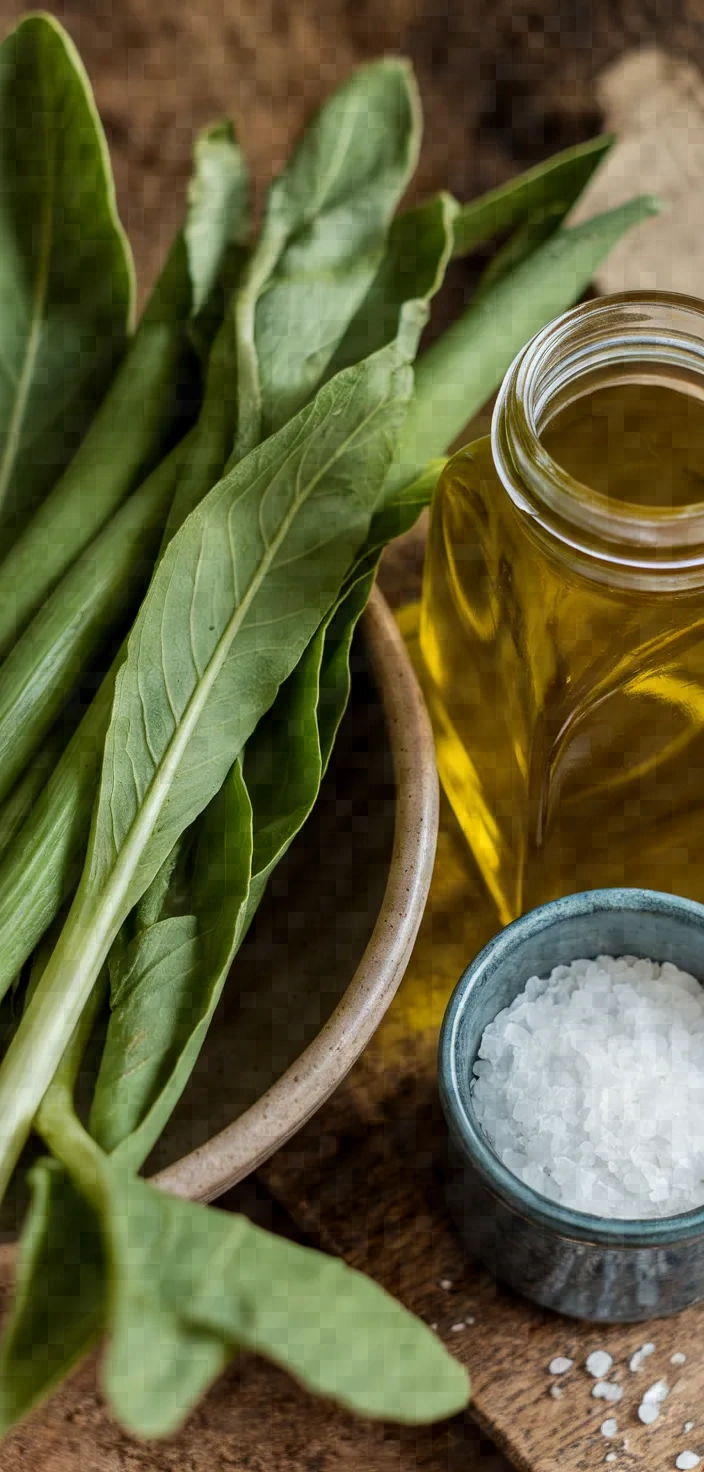 Ingredients photo for Wild Garlic Oil Recipe